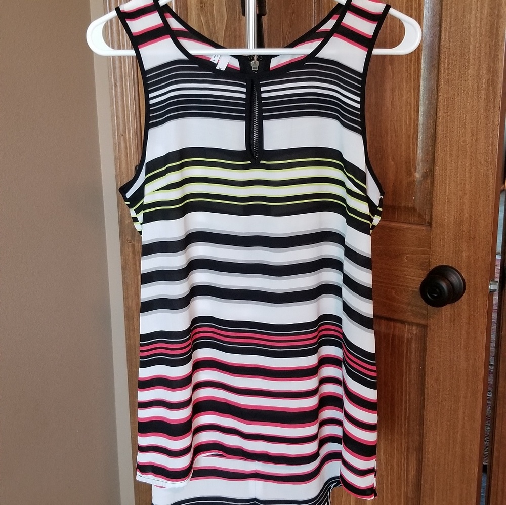 Striped sleeveless top